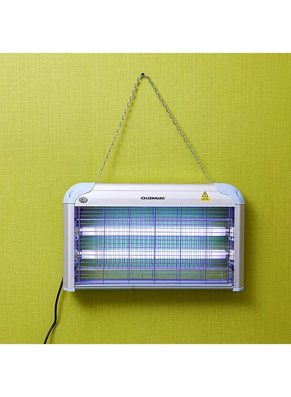 Olsenmark Electric Insect Killer- Automatic Pest And Fly Killing Machine, Energy Saving- Natural And Chemical Free, Advanced Technology With Low Power Consumption White/Light Blue