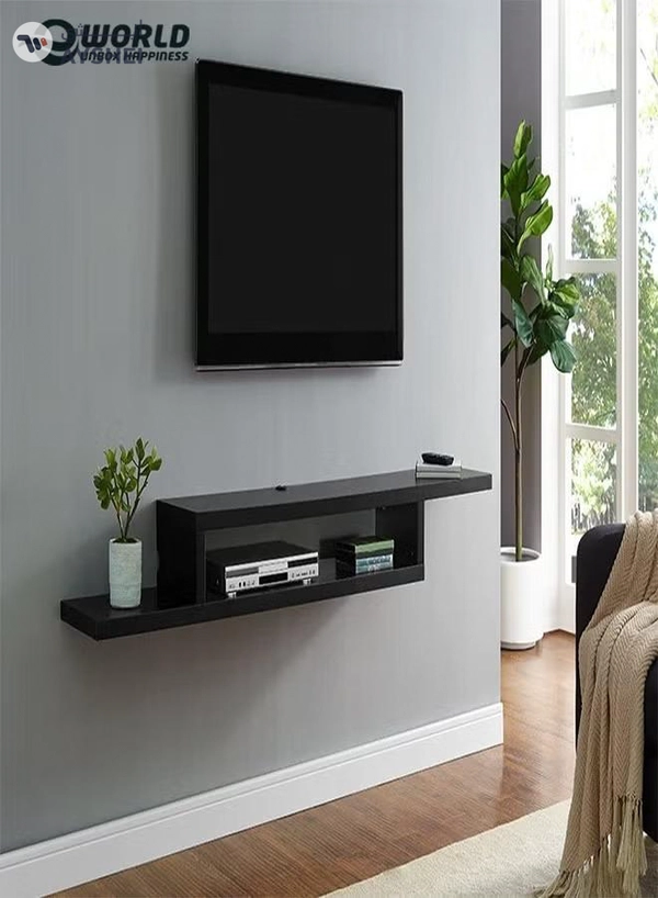 Eworld Floating Space Saving Wall Mounted Table TV Shelf for Home Office Workstation