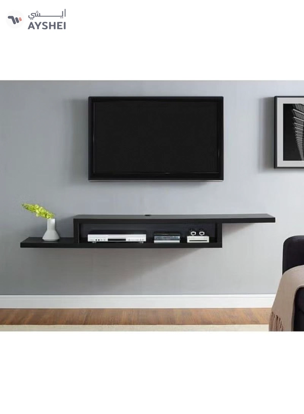 Eworld Floating Space Saving Wall Mounted Table TV Shelf for Home Office Workstation