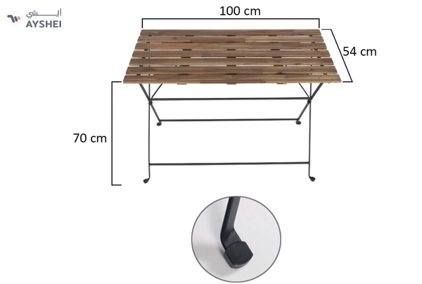 Yatai Decor 5Pcs Patio Bistro Set - Folding Outdoor Wood Chair And Table