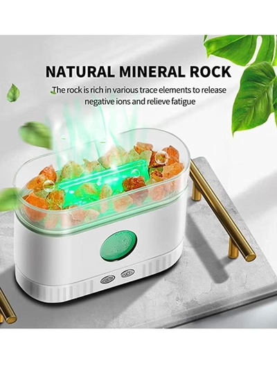 Max Salt Lamp Essential Oil Diffuser 7 Color Gradient LED Lights Ultrasonic Humidifier Aromatherapy Diffuser Mist Modes For Home Bedroom Office Auto Shut-Off 200ML White-0