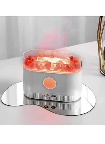 Max Salt Lamp Essential Oil Diffuser 7 Color Gradient LED Lights Ultrasonic Humidifier Aromatherapy Diffuser Mist Modes For Home Bedroom Office Auto Shut-Off 200ML White-1