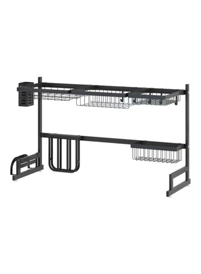 AMERTEER Dish Drying Rack Black 86.5x34x12cm-0