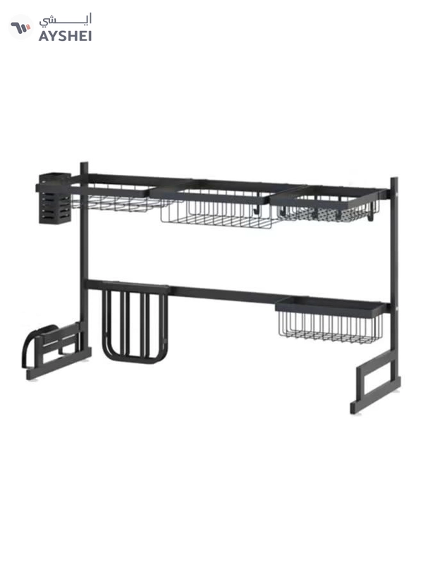 AMERTEER Dish Drying Rack Black 86.5x34x12cm