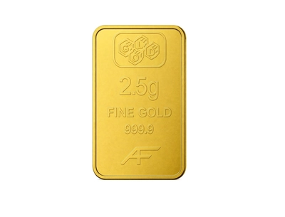 24K Gold Bar 2.5 gram Gold Bar Al Fardan UAE (999.9% Pure Gold)-0