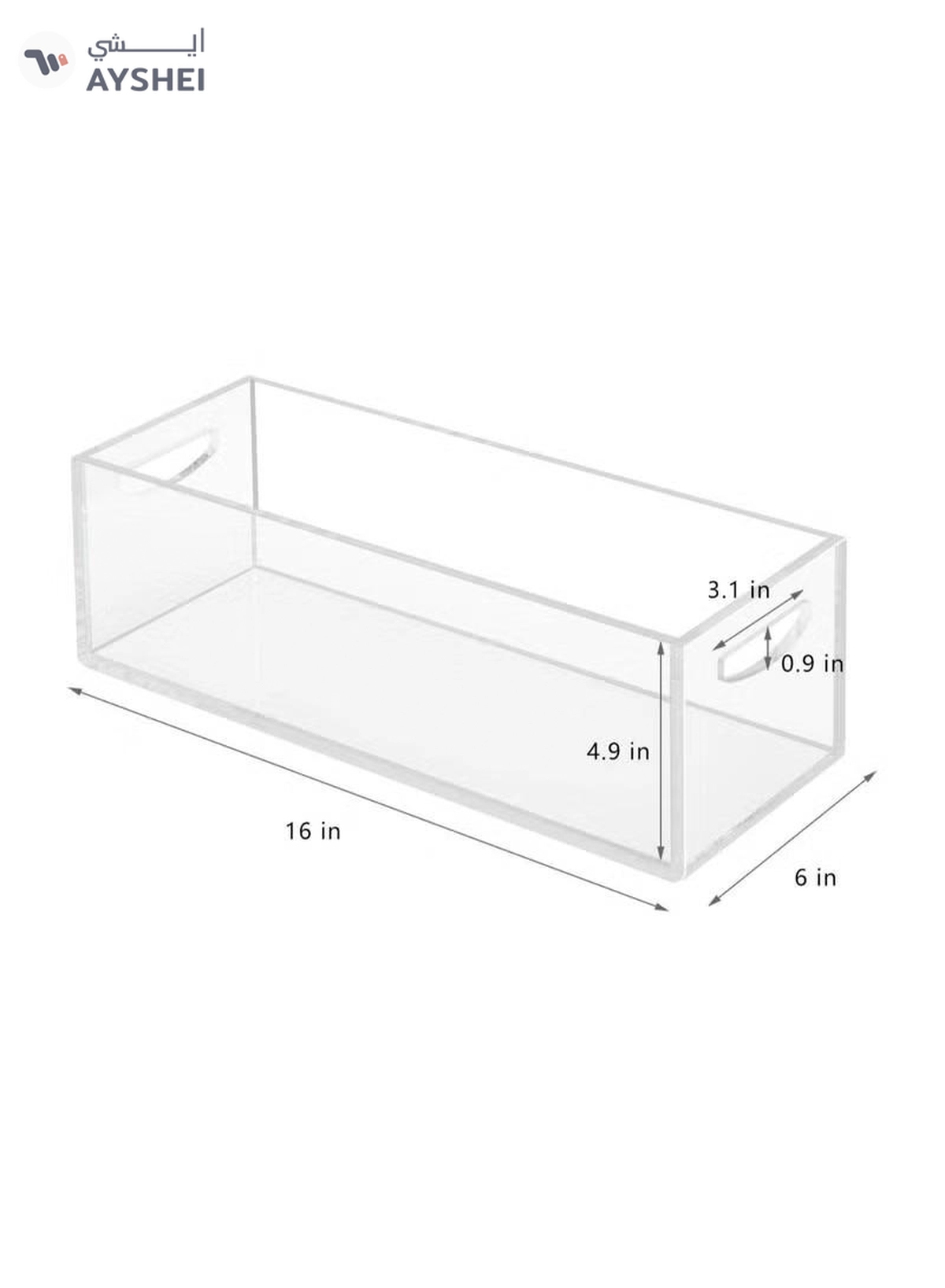 Eworld Clear Storage Box Features an Easy-to-Carry Handle, Open Top Design-1-1