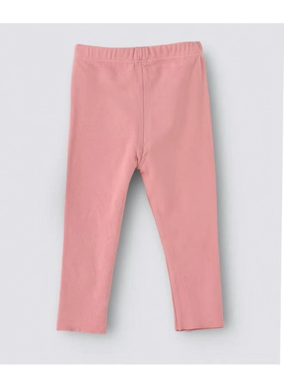  babyqlo Star Applique Detail Mid-Rise Leggings Pink/Grey-1
