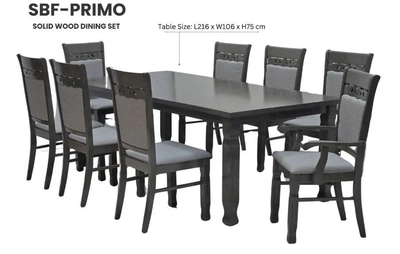 PRIMO Dining Set, 8 Seater, Solid Wood-0