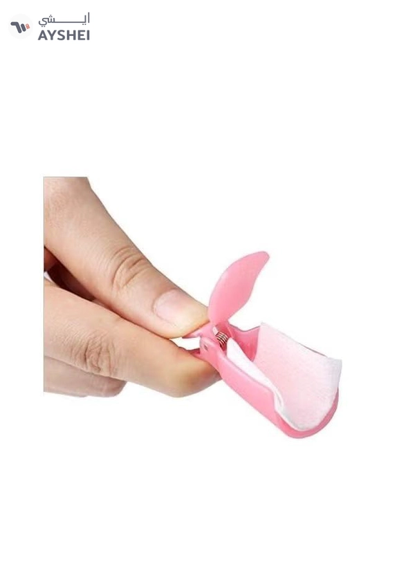 ORiTi 10PC Plastic Acrylic Nail Art Soak Off Cap Clip UV Gel Polish Remover Wrap Tool (PINK)