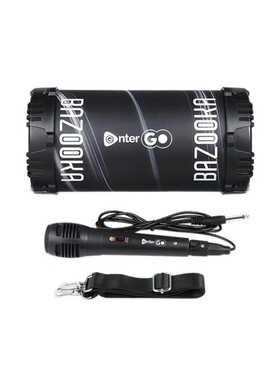 enter Go Boomer Bazooka Bluetooth LED Speaker Black-4