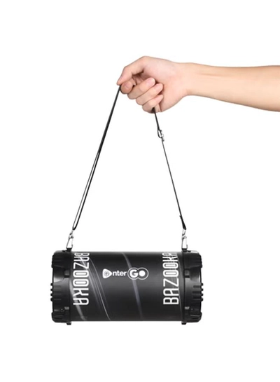 enter Go Boomer Bazooka Bluetooth LED Speaker Black-3