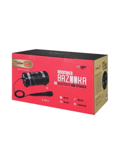 enter Go Boomer Bazooka Bluetooth LED Speaker Black-2