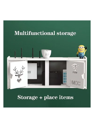 Eworld Stylish Wall-Mounted Router Rack for Wi-Fi Router-6