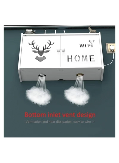 Eworld Stylish Wall-Mounted Router Rack for Wi-Fi Router-7