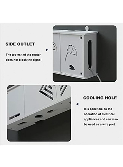 Eworld Stylish Wall-Mounted Router Rack for Wi-Fi Router-2