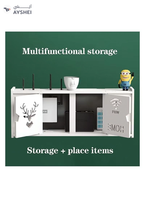 Eworld Stylish Wall-Mounted Router Rack for Wi-Fi Router