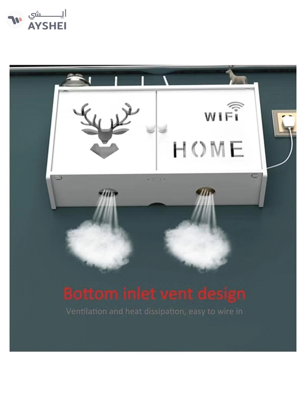 Eworld Stylish Wall-Mounted Router Rack for Wi-Fi Router