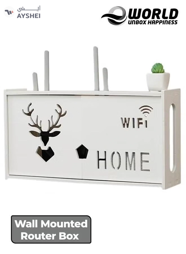 Eworld Stylish Wall-Mounted Router Rack for Wi-Fi Router