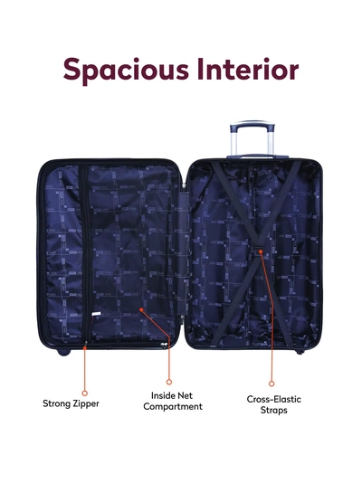 PARAJOHN Hard Case Luggage Trolley for Unisex ABS Lightweight Travel Bag 4 Double Wheeled Suitcase Red-5