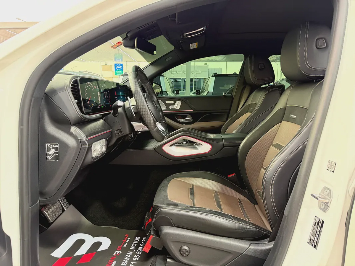 مرسيدس GLE53 AMG ابيض /اسبريسو 2020 خليجي-7-7