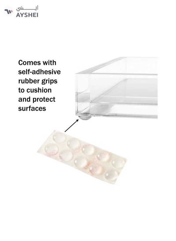 Eworld Acrylic Decorative Tray Modern Minimalist Valet Organizer for Bedside and Bathroom use