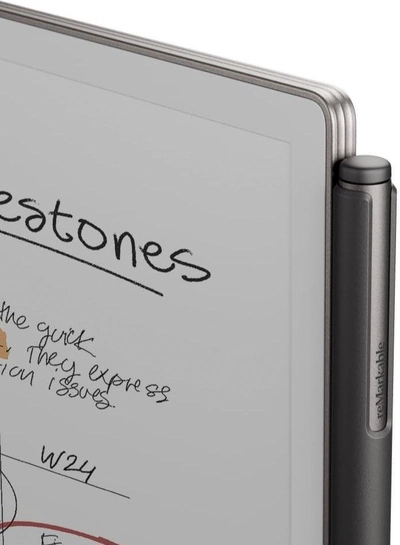 reMarkable Paper Pro Tablet 11.8-inch & Marker Plus Pen with Eraser and a Book Folio Cover in Black Leather-1