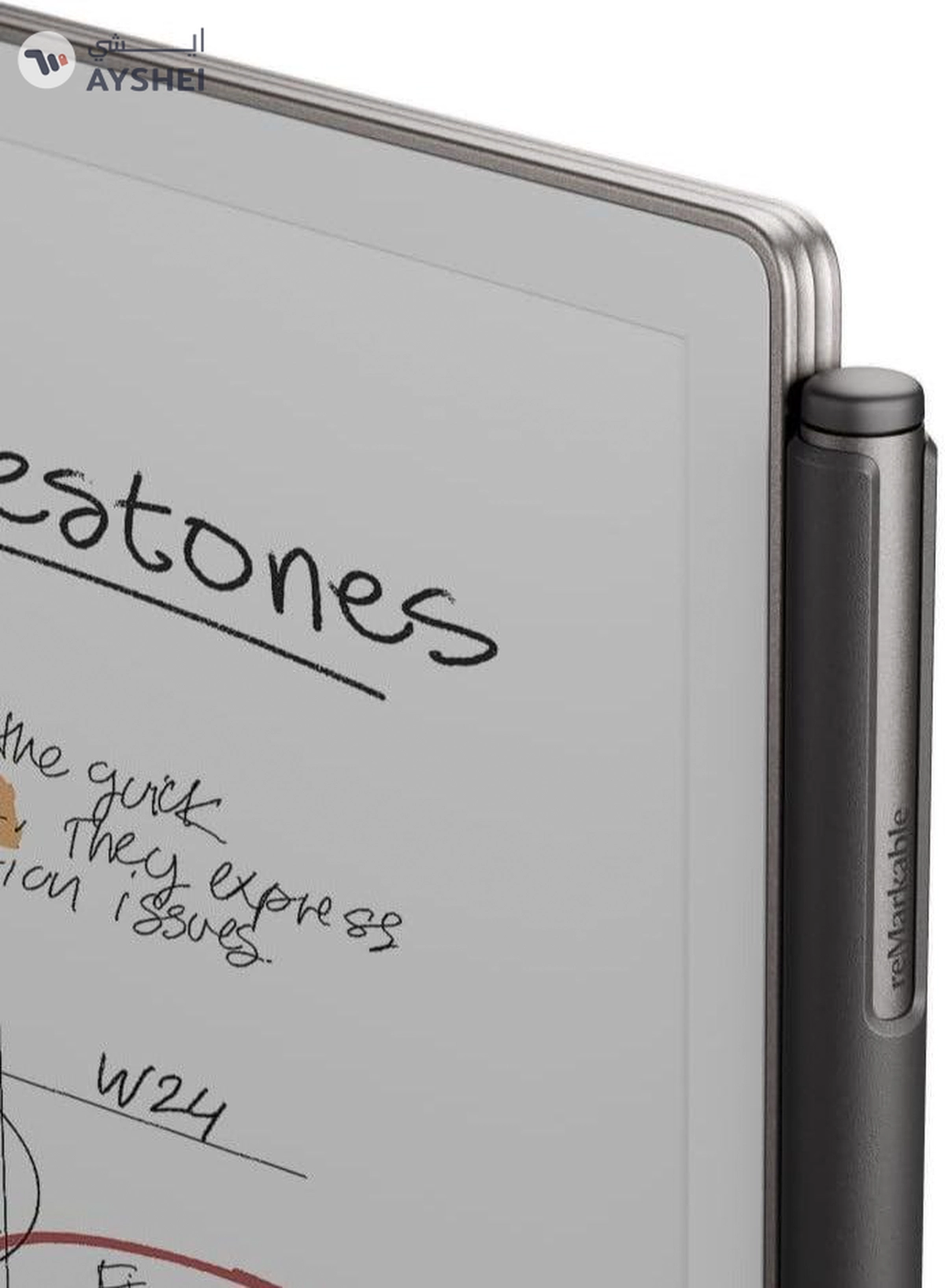 reMarkable Paper Pro Tablet 11.8-inch & Marker Plus Pen with Eraser and a Book Folio Cover in Black Leather-1-1
