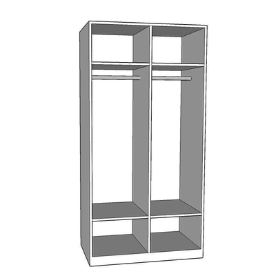 Wardrobe: 2 Door, With customized layout options and Mirror-4
