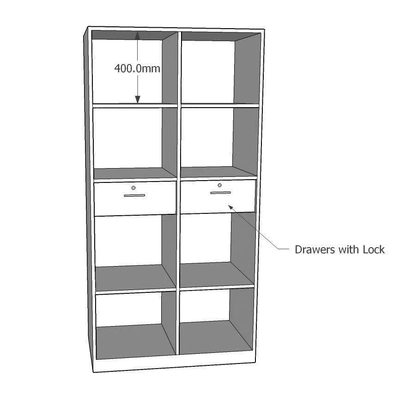 Wardrobe: 2 Door, With customized layout options and Mirror-7