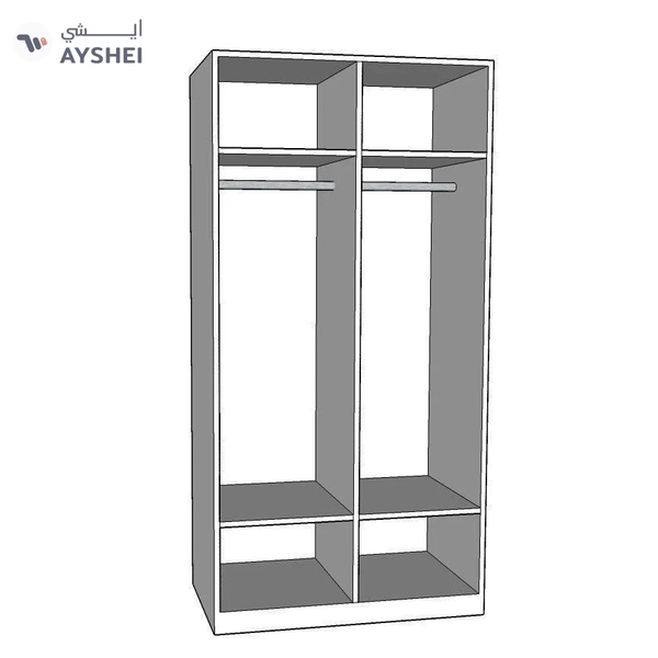 Wardrobe: 2 Door, With customized layout options and Mirror