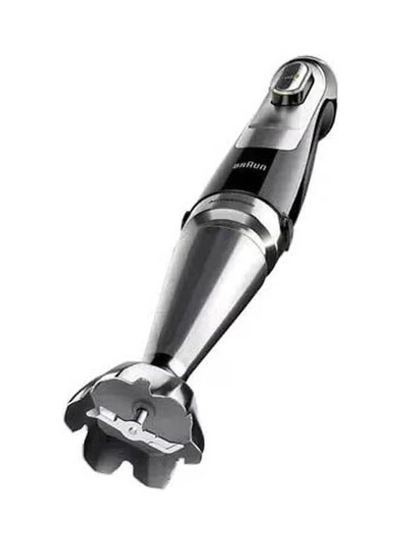BRAUN hand Blender, Multi quick 9, 2L Food Processor, 600ml Beaker, 500ml Chopper, Whisk, Potato Masher, Stainless Steel Shaft, Splash Control, MQ9187XLI Black-Silver-2