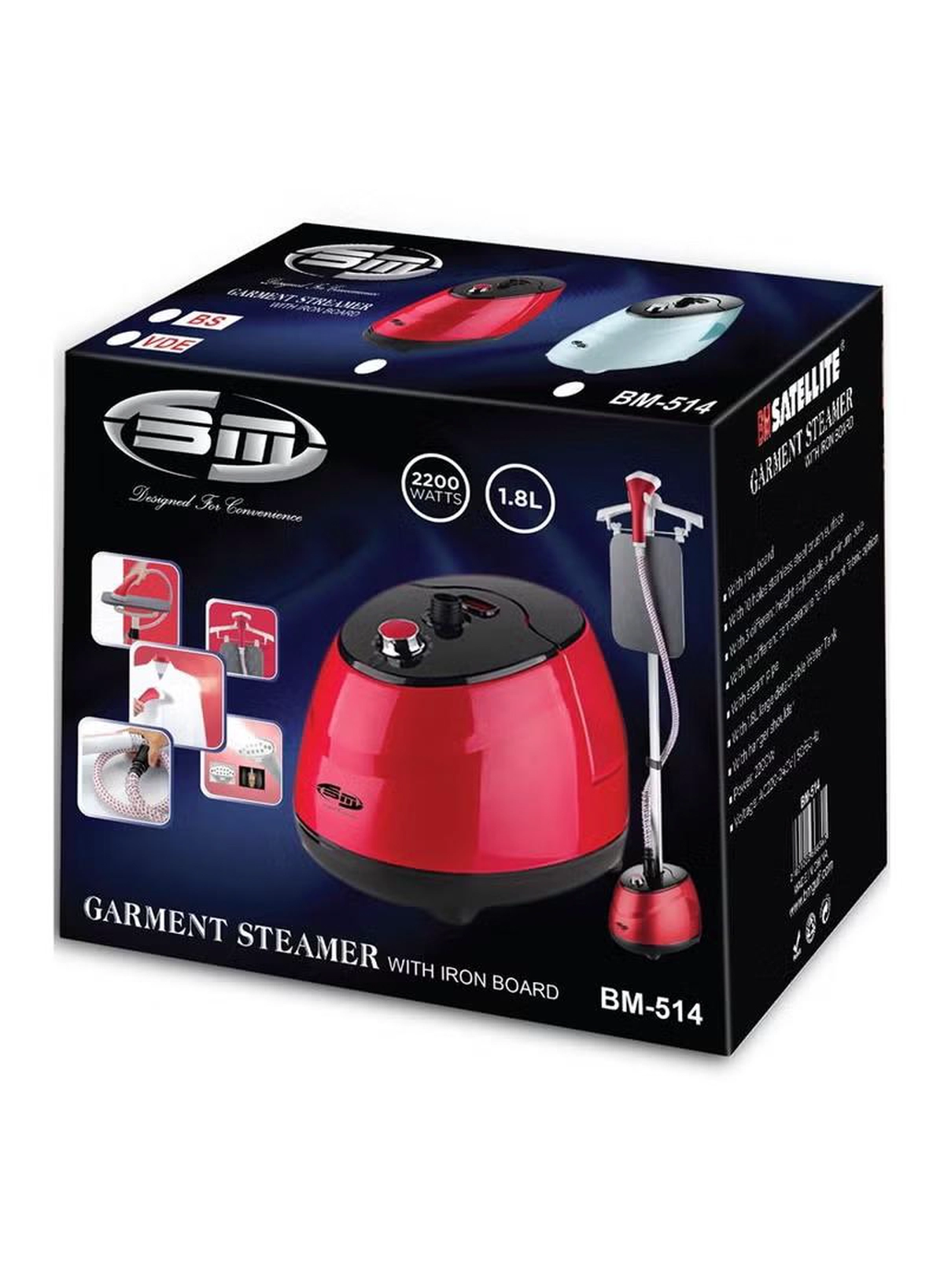 BM GARMENT STEAMER 1.8 LITER WITH IRON BOARD-2-2
