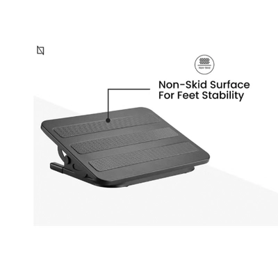 Navodesk Premium Ergonomic Footrest with Tilt Function & Non-Skid Surface (Black)-2