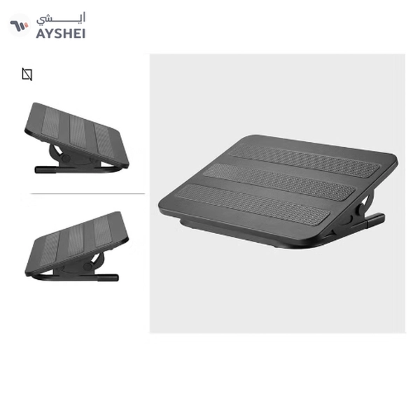 Navodesk Premium Ergonomic Footrest with Tilt Function & Non-Skid Surface (Black)