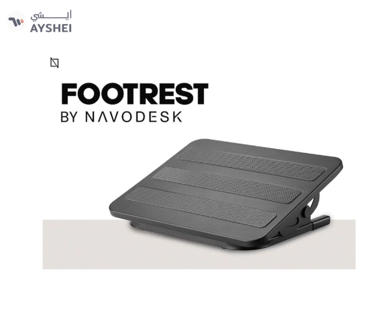Navodesk Premium Ergonomic Footrest with Tilt Function & Non-Skid Surface (Black)-5-5