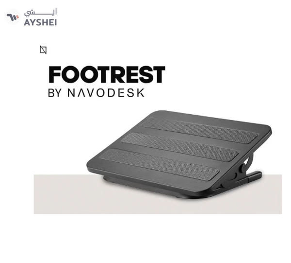 Navodesk Premium Ergonomic Footrest with Tilt Function & Non-Skid Surface (Black)