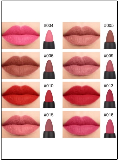 DNM 8Pcs Nude Pink Beige Ruby Rose Red Brown Mauve Matte Lipstick and Lip Crayon -4