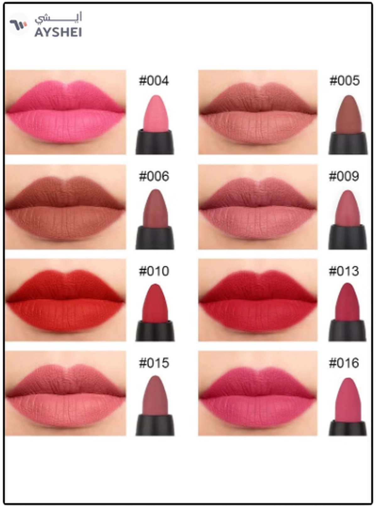 DNM 8Pcs Nude Pink Beige Ruby Rose Red Brown Mauve Matte Lipstick and Lip Crayon -4-4