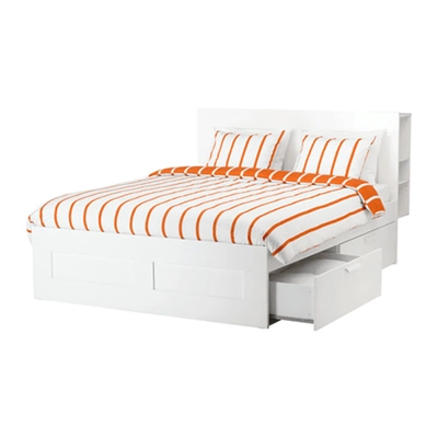 Lester bed with headboard & 4 drawer storage-0