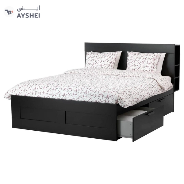 Lester bed with headboard & 4 drawer storage