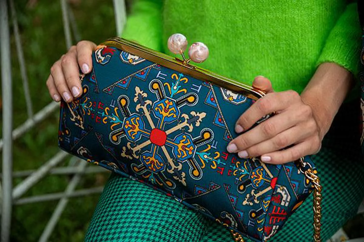 Silk Road - Shaki Fabric Bag L-2-2