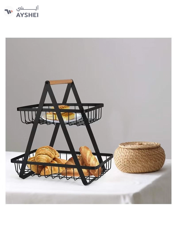 Eworld Kitchen Countertop Display Stand, 2-Tier Rack for Fruits and Vegetables Storage