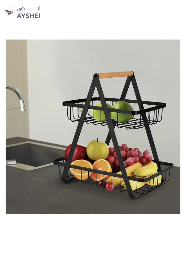 Eworld Kitchen Countertop Display Stand, 2-Tier Rack for Fruits and Vegetables Storage