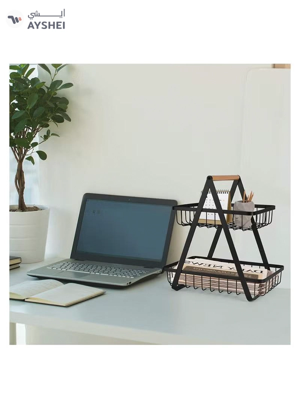Eworld Kitchen Countertop Display Stand, 2-Tier Rack for Fruits and Vegetables Storage