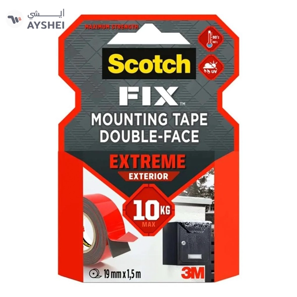 Scotch Fix Double-Face Extreme Exterior Mounting Tape – 19 mm x 1.5 m