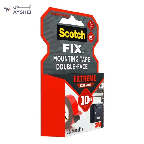 Scotch Fix Double-Face Extreme Exterior Mounting Tape – 19 mm x 1.5 m