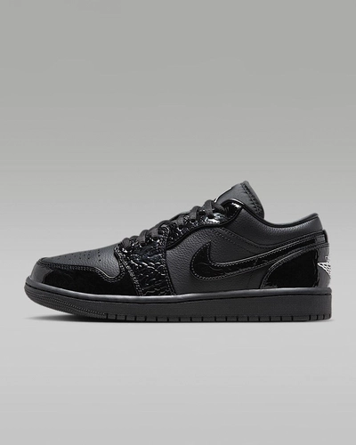 Nike Air Jordan 1 Low Black Patent Leather Sneakers-0