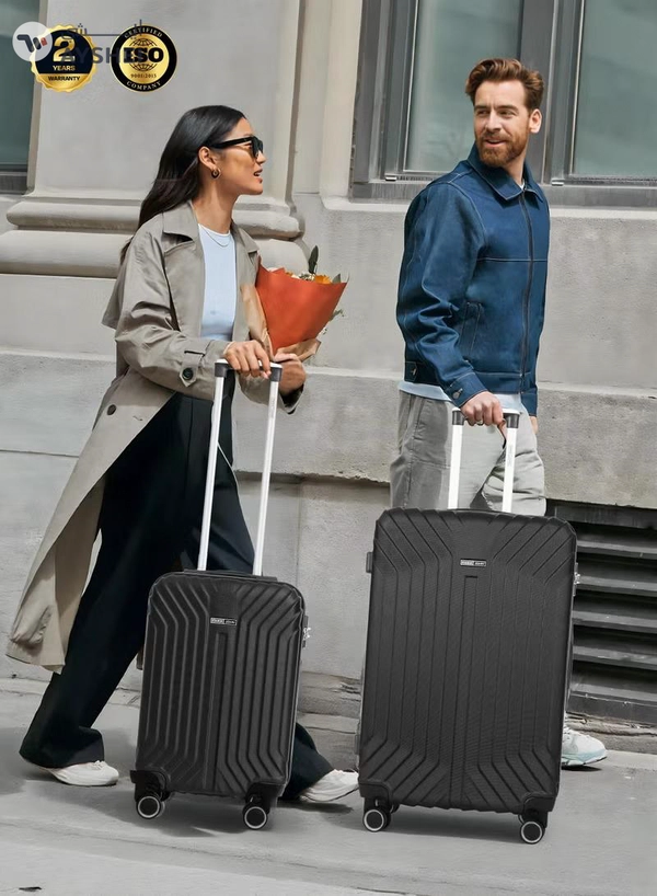 PARAJOHN Winso large Size Lightweight ABS Hardside Spinner Luggage Trolley -28 Inch | Carrying 30KG 4-Wheel Hardshell Suitcase-Black