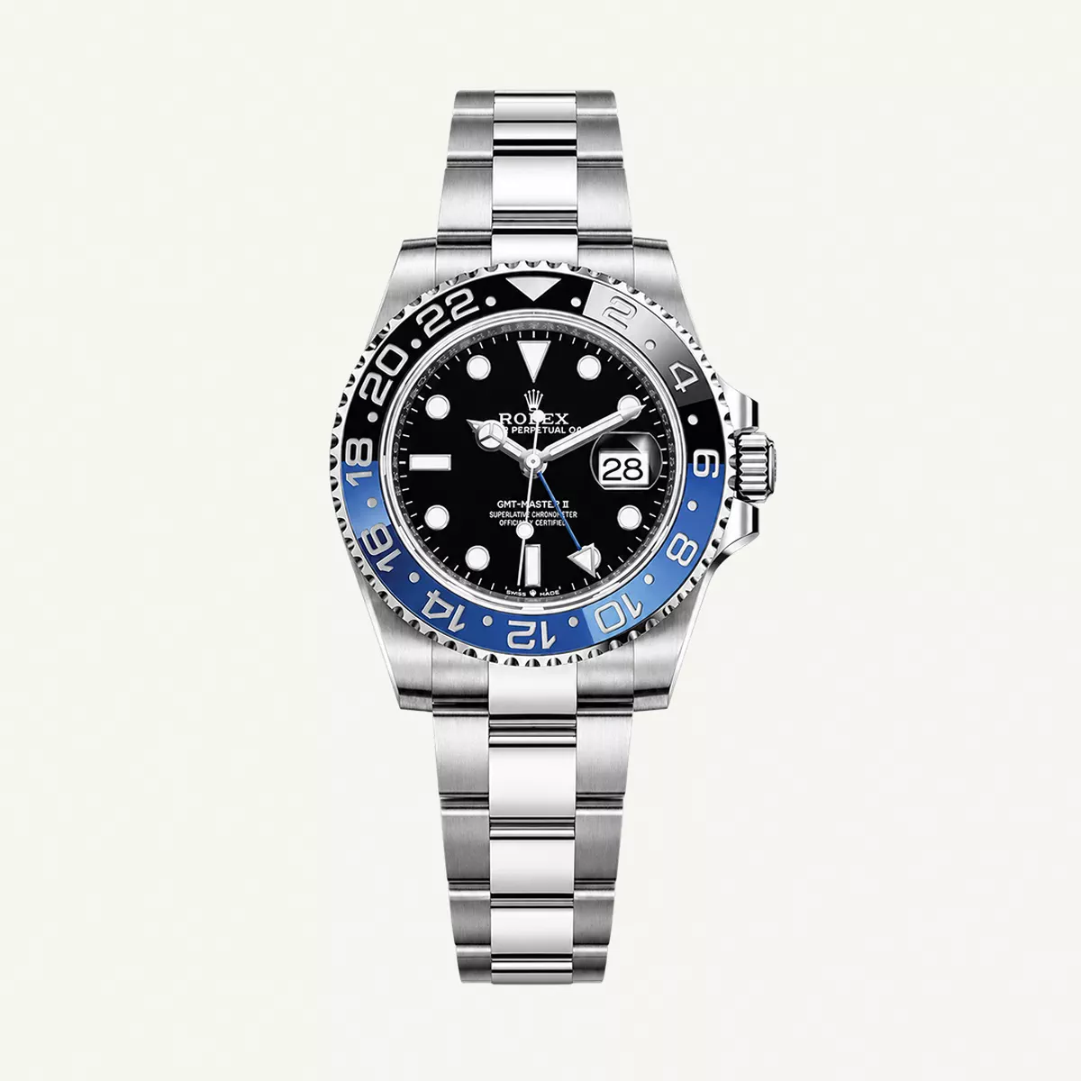 Rolex GMT-Master II 40mm with Oyster Bracelet | Used (Very good) | Year of production 2018 | Original box | Original papers-0-0