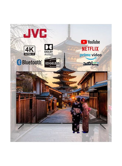 JVC 50-Inch Edgeless 4K UHD Smart TV - 2024 New Model With Voice Air Mouse, Bluetooth And Dolby Audio LT-50N7105V Black-2